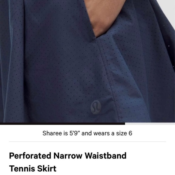 Lululemon Perforated Narrow Waistband Tennis Skirt - Picture 8 of 9